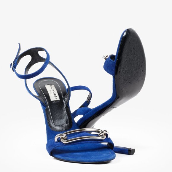 Balenciaga Electric Blue Suede Sandals - Picture 5 of 11